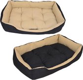 Dierenbed Slank m Zwart-Beige