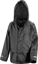 Regenjas winddicht zwart voor meisjes - Regenpak - Regenkleding voor kinderen S (110-116)