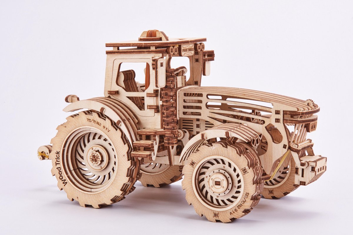 Wood Trick – Modelbouw 3D houten puzzel – Tractor (WDTK006) – 401 stuks - Geen lijm noch verf nodig! — afbeelding 13
