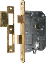 Nemef cilinderslot 1269/5 rechts - Doornmaat 50mm - Messing voorplaat - Met sluitplaat - Met bevestigingsmateriaal - In zichtverpakking