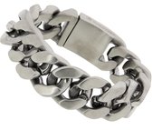 Bukovsky - Geborstelde Stalen Heren Armband - "Gorgeous" - 20 cm - Zilverkleur - Mat - Rvs - 316L Stainless Steel