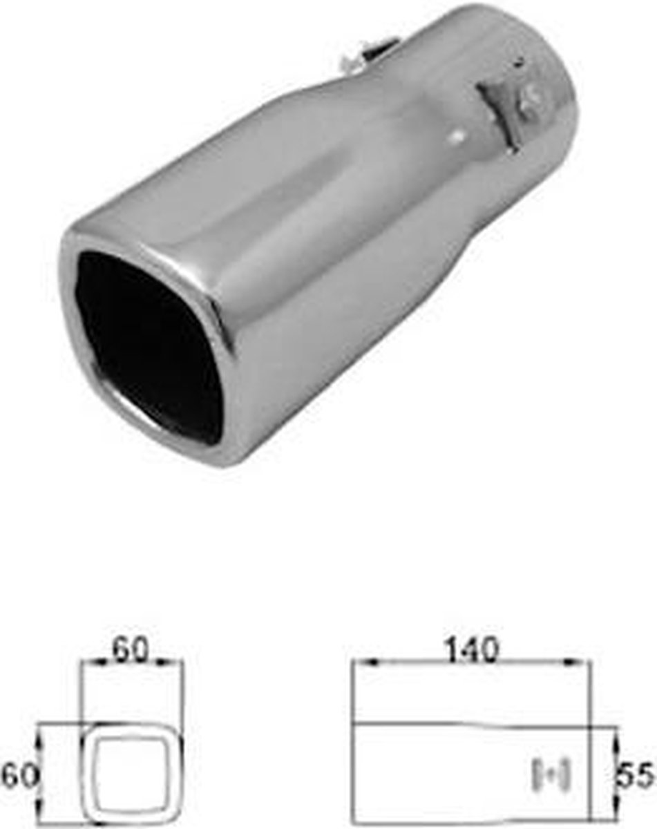 Embout D'échappement Rond VIVOL - Pour Sortie 53-57 Mm, Chromé