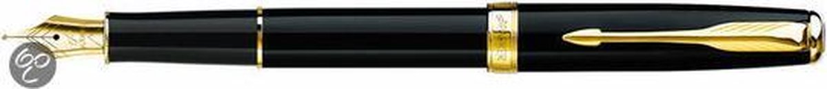 Parker Sonnet Laque Black GT Vulpen Fijn