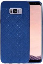 Geweven TPU Siliconen Case voor Galaxy S8 Plus Blauw