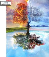 Diamond Painting - 4 seizoenen boom - Complete painting - 30x40 cm - Handig en mooi