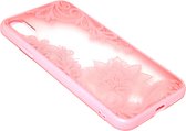 Mandala bloemen hoesje roze iPhone XS / X