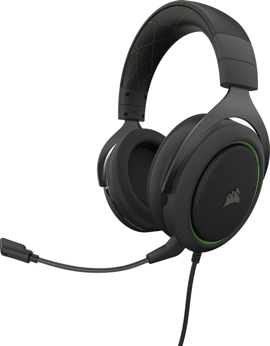 Corsair HS50 Pro Stereo Gaming Headset - Zwart/Groen - PS5 & PC & Switch
