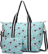 Miss Lulu Weekendtas - Reistas - Sporttas - Opvouwbaar Strandtas - Unicorn print (E6641 UN-BE)