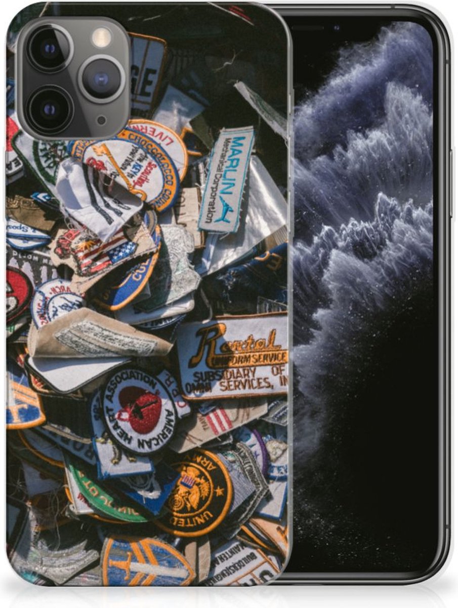 Apple iPhone 11 Pro Siliconen Hoesje met foto Badges