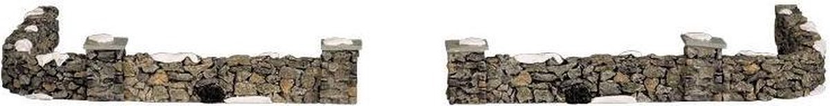 Lemax - Colonial Stone Wall -  Set Of 10 - Kersthuisjes & Kerstdorpen