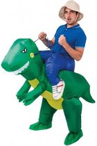 Opblaasbare dino verkleed kostuum voor volwassenen - Dinosaurus verkleedkleding voor volwassenen