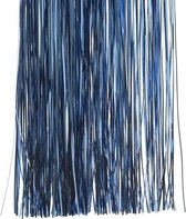 3x Blauwe kerstversiering folie slierten 50 cm - Tinsel kerstboom slinger 50 x 40 cm 3 stuks