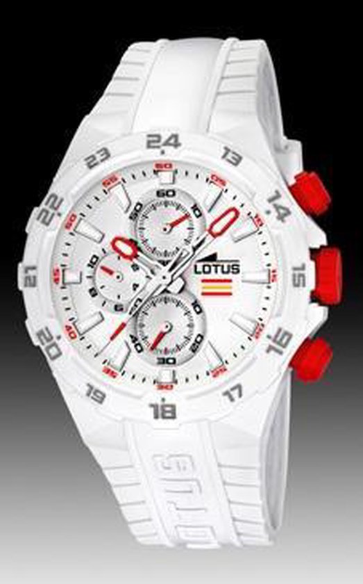 Horlogeband Lotus 15800 1 Rubber Wit 22mm bol