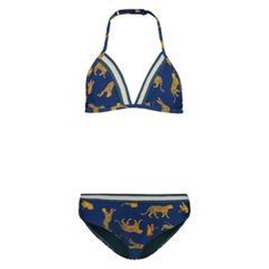 Shiwi Meisjes Triangle Bikini Leopard - Blauw - Maat 164 | bol.com