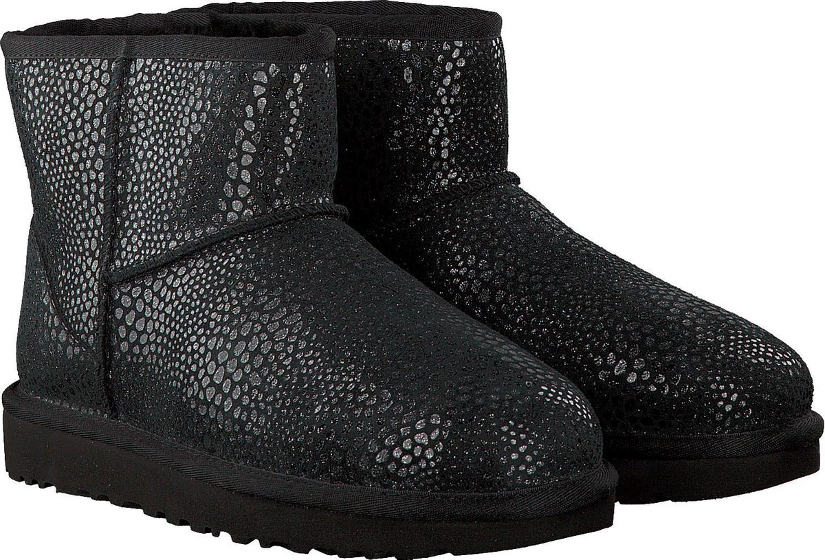 UGG Dames Vachtlaarzen Mini Glitzy - Zwart - Maat 40 | bol.com