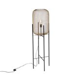 QAZQA bliss_mesh - Moderne Vloerlamp | Staande Lamp - 1 lichts - H 1350 mm - Goud/messing -  Woonkamer | Slaapkamer