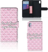 Xiaomi Redmi 7A Portemonnee hoesje Flowers Pink DTMP