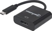 Manhattan 152020 DisplayPort / USB Adapter [1x USB 3.2 Gen 2 stekker C (USB 3.1) - 1x DisplayPort bus] Zwart Kleurcoder