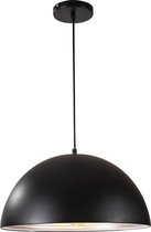 Hanglamp Zwart met Zilveren Binnenkant 40 cm - Scaldare Lucano