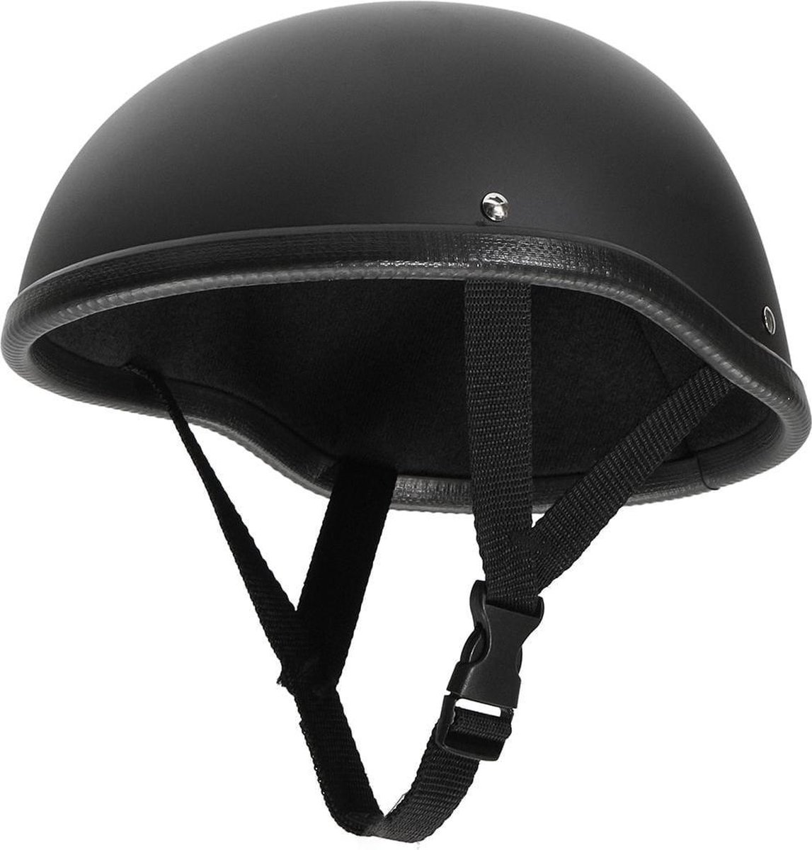 vervorming Uitwisseling lont Motorcycle Helmet Vintage Gezicht Half Cap Matte Black Voor Harley Chopper  | bol.com
