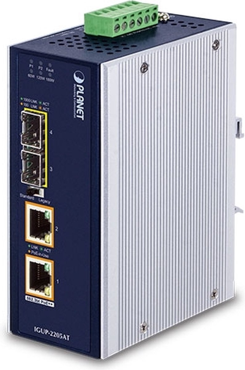 PLANET IGUP-2205AT netwerk media converter 1000 Mbit/s Multimode, Single-mode Blauw