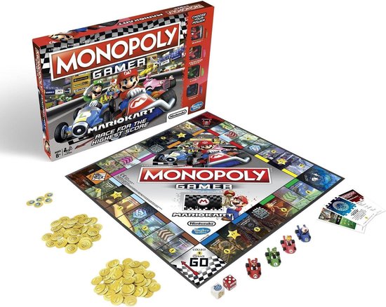 Thumbnail van een extra afbeelding van het spel Monopoly Gamer Mario Kart  - Bordspel