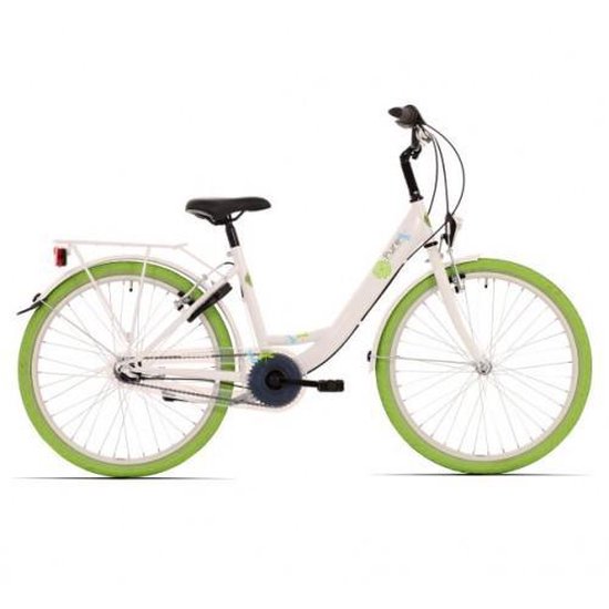 leiderschap Incubus Ijzig Meisjesfiets Bike Fun Pure 24 inch Wit + groene banden met 3V Nexus |  bol.com
