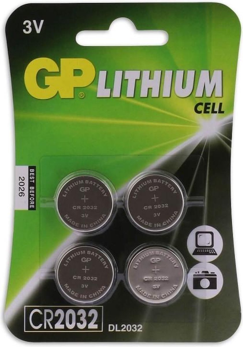 CR2032 LITHIUM-KNOOPCELBATTERIJEN 3V 4PK