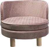 Trixie Hondenbed Sofa Livia 48 X 40 Cm Hout/fluweel Roze