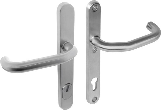 Ferrure de sécurité Intersteel SKG3 avec profil de protection contre la traction du noyau trou de cylindre 92 mm ferrure de porte arrière ovale étroite acier inoxydable brossé