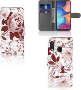 Hoesje Geschikt voor Samsung Galaxy A20e Bookcase Watercolor Bloemen
