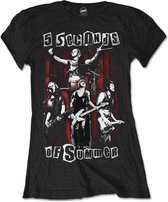 5 Seconds Of Summer Dames Tshirt -L- Spray Live Zwart