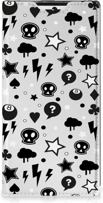Étui pour livre mobile Samsung Galaxy Note 10 Argent Punk