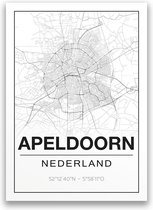 Poster/plattegrond APELDOORN - 30x40cm