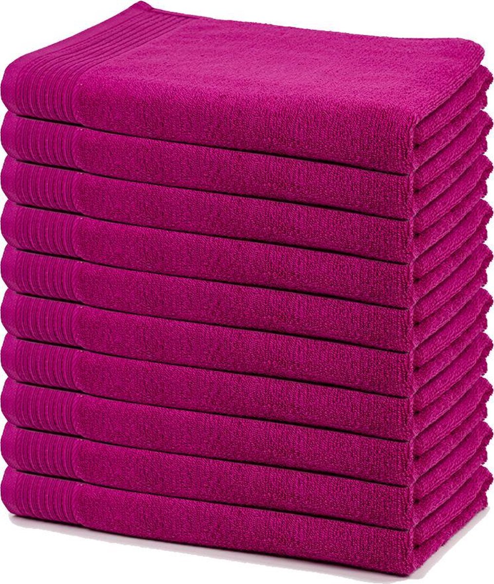 The One Badlaken 70×140 cm Magenta – Set van 10