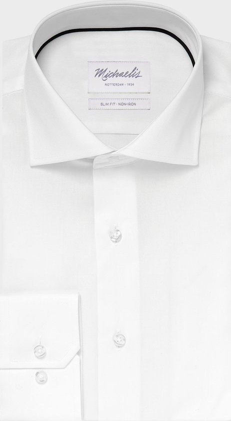 Shirtdeal - Uni wit fine twill overhemd-boordmaat: 37 | bol.com