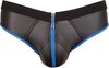 Svenjoyment Underwear Slip Met Open Achterkant - Zwart/Blauw
