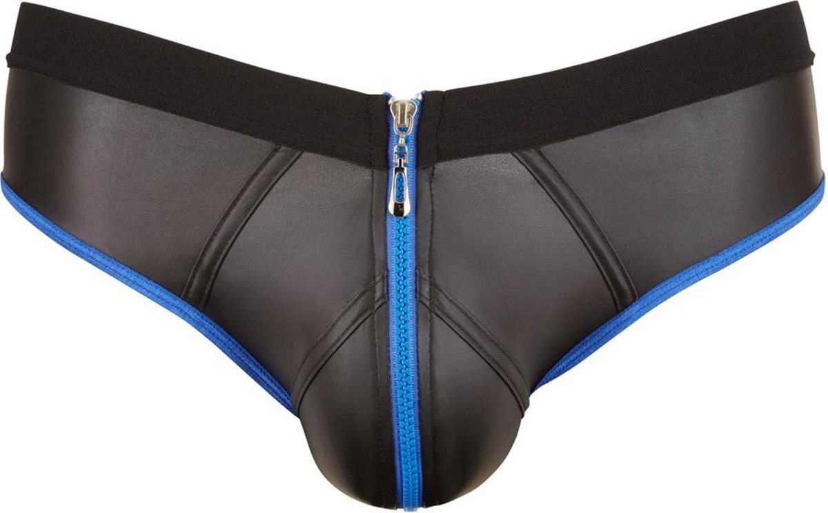 Svenjoyment Underwear Slip Met Open Achterkant - Zwart/Blauw