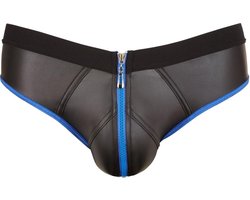 Svenjoyment Underwear Slip Met Open Achterkant - Zwart/Blauw