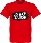 Cofiwch Dryweryn Wall T-Shirt - Rood - 4XL