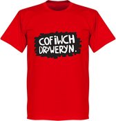Cofiwch Dryweryn Wall T-Shirt - Rood - 3XL
