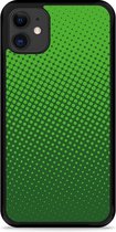 iPhone 11 Hardcase hoesje groene cirkels - Designed by Cazy