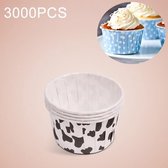 3000 STKS Koe Spot Ronde Lamineren Cake Cup Muffin Cases Chocolade Cupcake Liner Baking Cup, Afmetingen: 5,8 x 4,4 x 3,5 cm