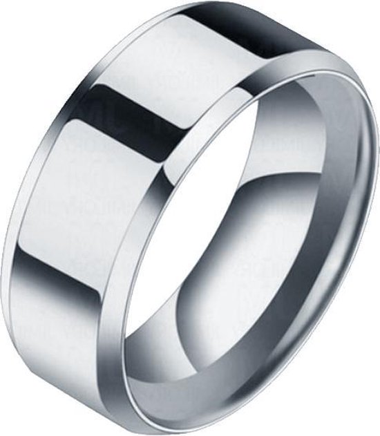 Heren ring Titanium Zilverkleurig 8mm-17mm