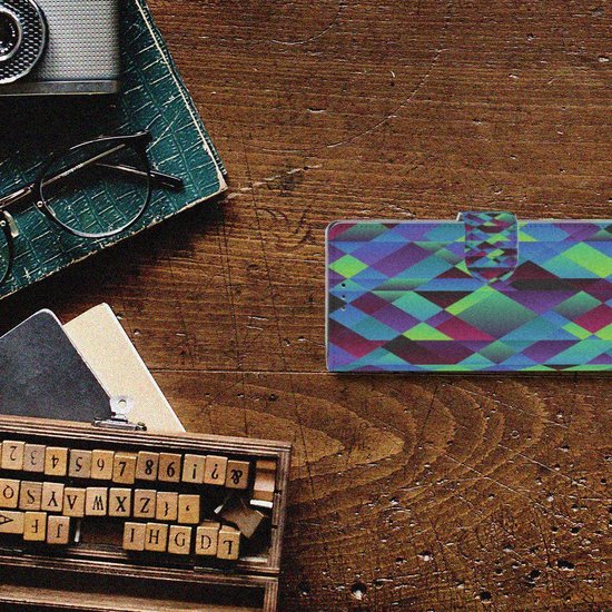 PU Cuir Premium Flip Case pour Sony Xperia 10 Coque Résumé Vert Bleu