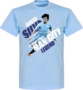 David Silva Manchester City Legend T-Shirt - Lichtblauw - S