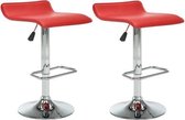 Barkruk (INCL anti kras viltjes) Kunstleer Rood 2 STUKS / Bar kruk / Hoge Stoel / Bar stoeltje / Bar krukje / Fauteuil / Lounge Stoel