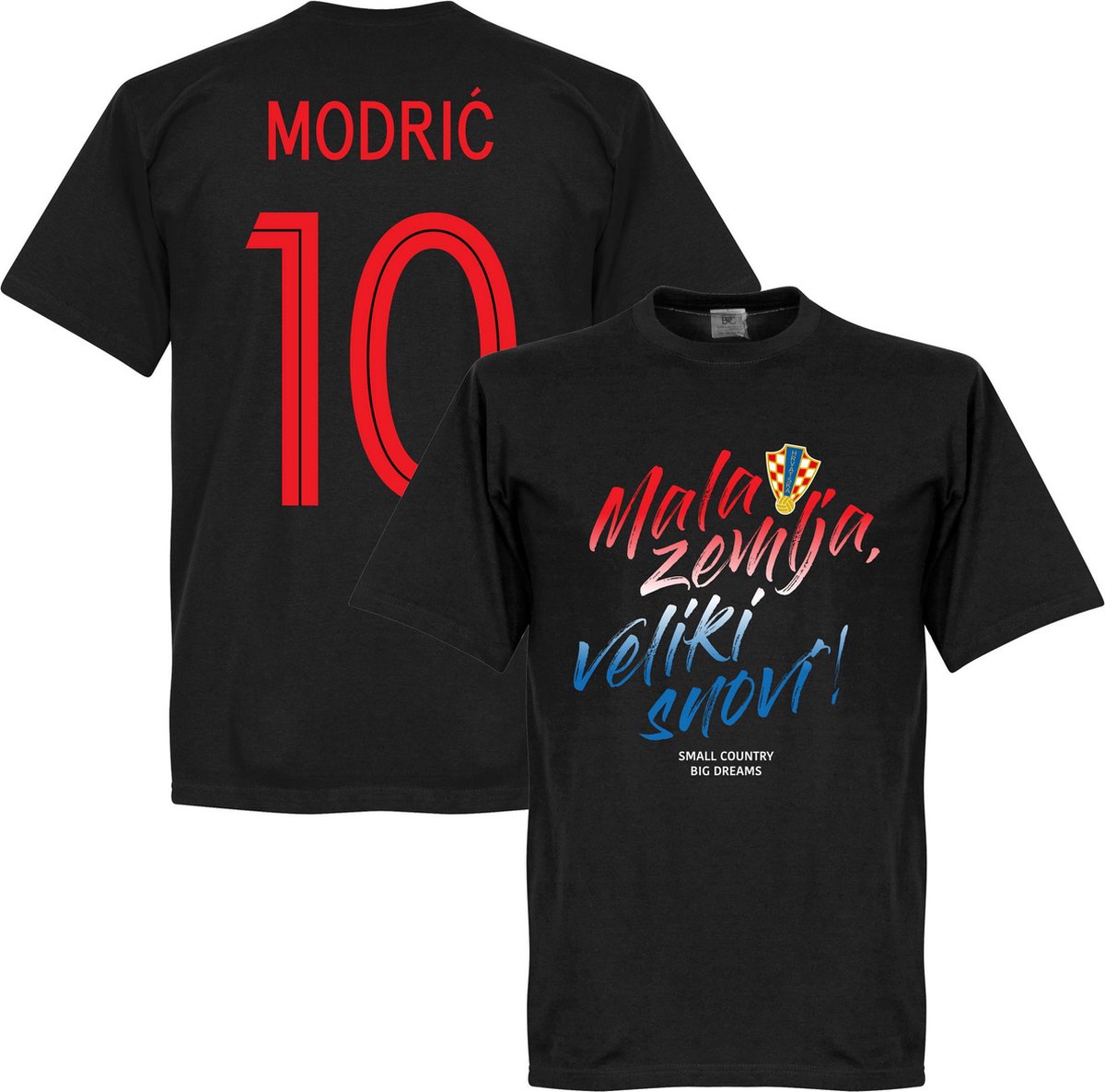 Kroatië Mala Zemlja, Veliki Snovi Modric 10 T-Shirt - Zwart - XXXXL