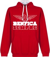Benfica Sempre Hooded Sweater - Rood/Wit - XL
