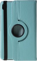 Shop4 - Huawei MediaPad M6 8.4 Hoes - Rotatie Cover Lychee Licht Blauw